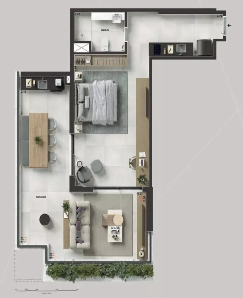 Apartamento à venda com 1 quarto, 56m² - Foto 34