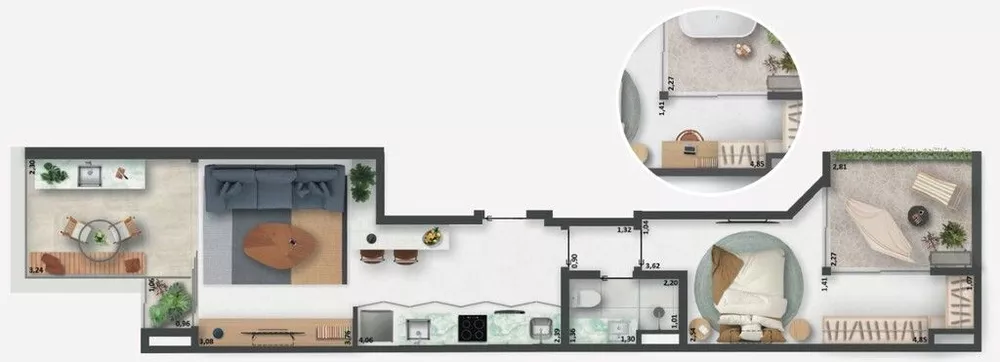 Apartamento, 1 quarto, 55 m² - Foto 11