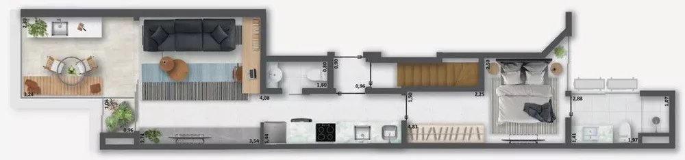 Apartamento, 1 quarto, 55 m² - Foto 14