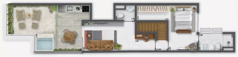 Apartamento, 1 quarto, 55 m² - Foto 8
