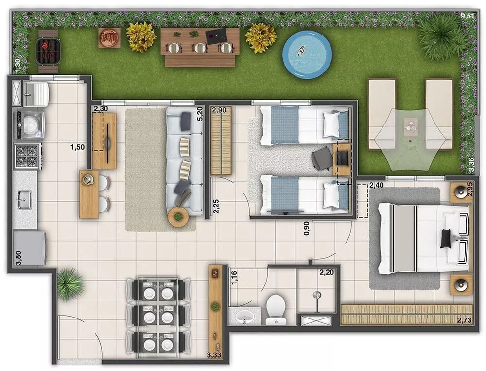 Apartamento, 2 quartos, 43 m² - Foto 19
