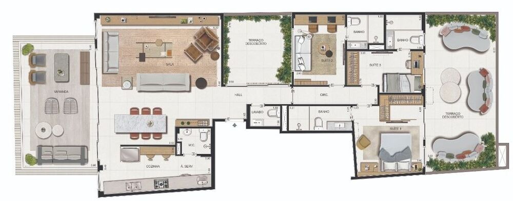 Apartamento, 3 quartos, 161 m² - Foto 3