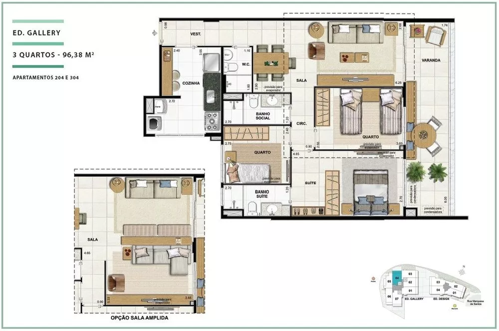 Cobertura, 4 quartos, 199 m² - Foto 3