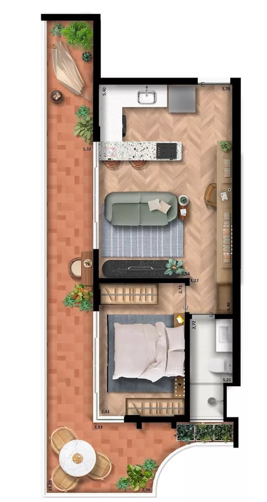 Cobertura, 1 quarto, 64 m² - Foto 28