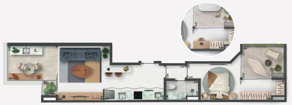Apartamento, 1 quarto, 62 m² - Foto 11