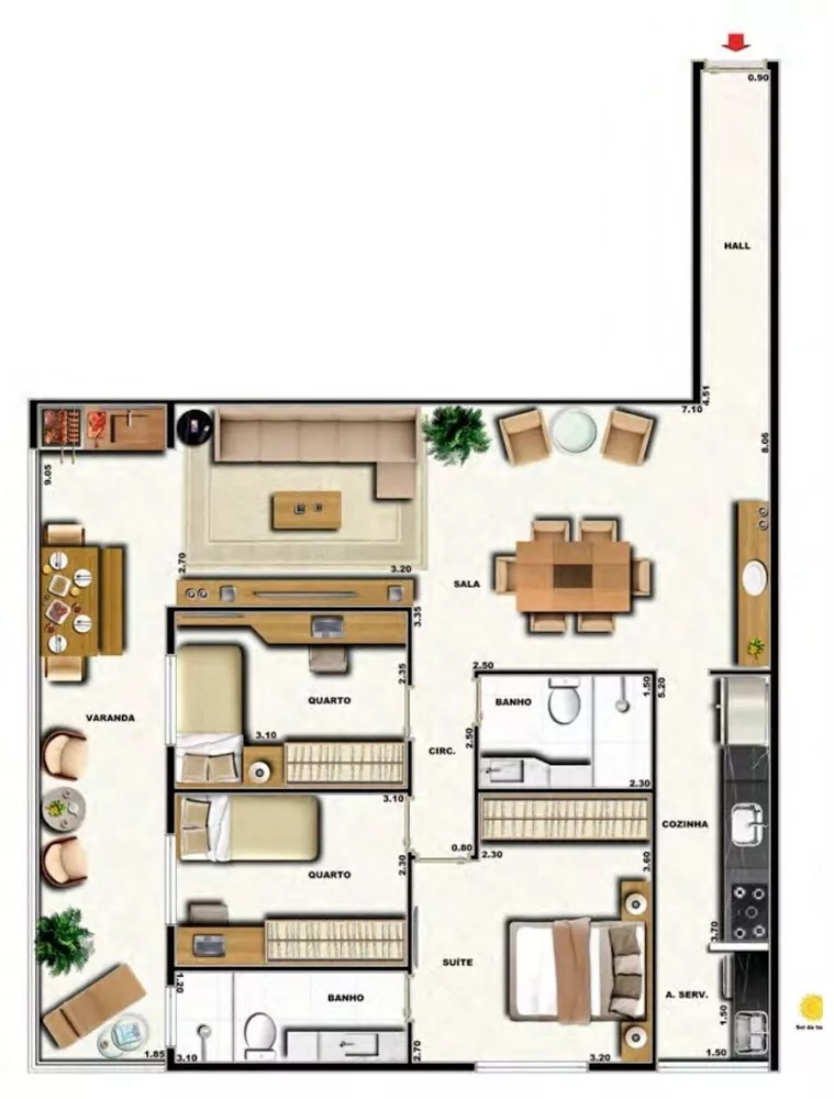 Cobertura, 3 quartos, 133 m² - Foto 30