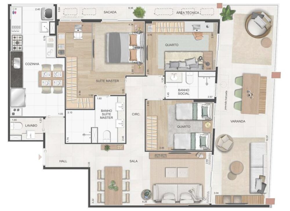 Apartamento, 4 quartos, 109 m² - Foto 7
