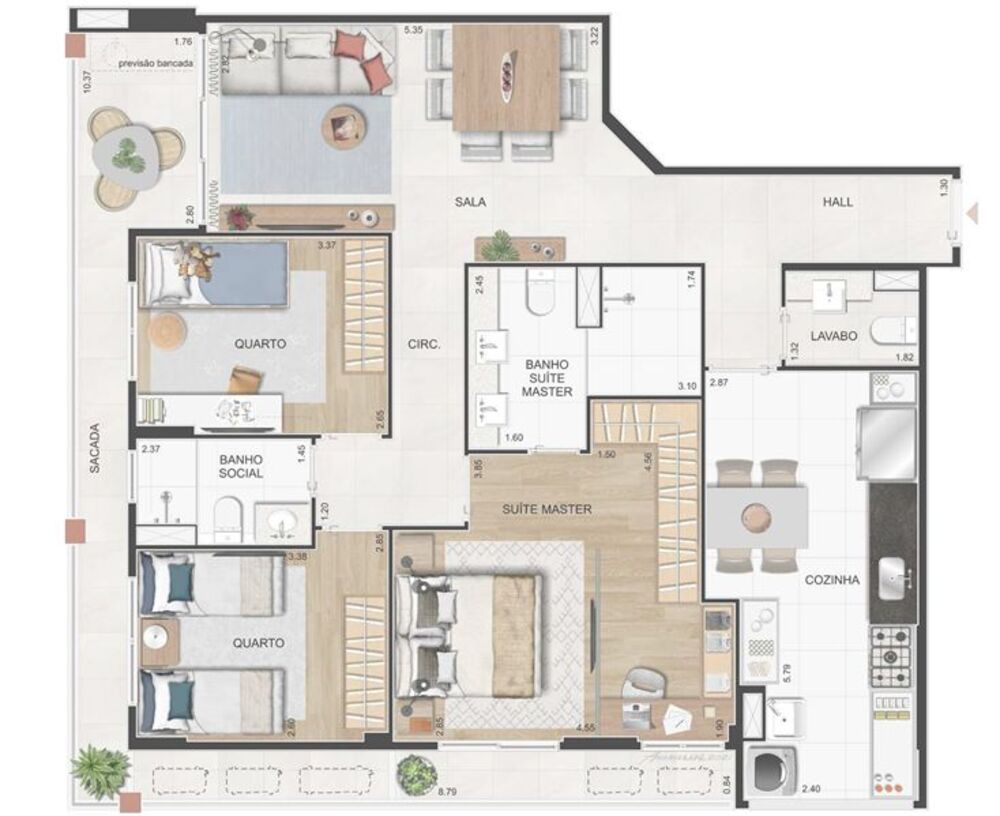 Apartamento, 4 quartos, 109 m² - Foto 5