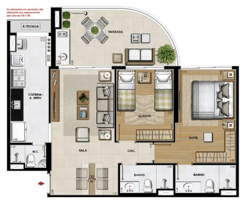 Cobertura, 5 quartos, 247 m² - Foto 13
