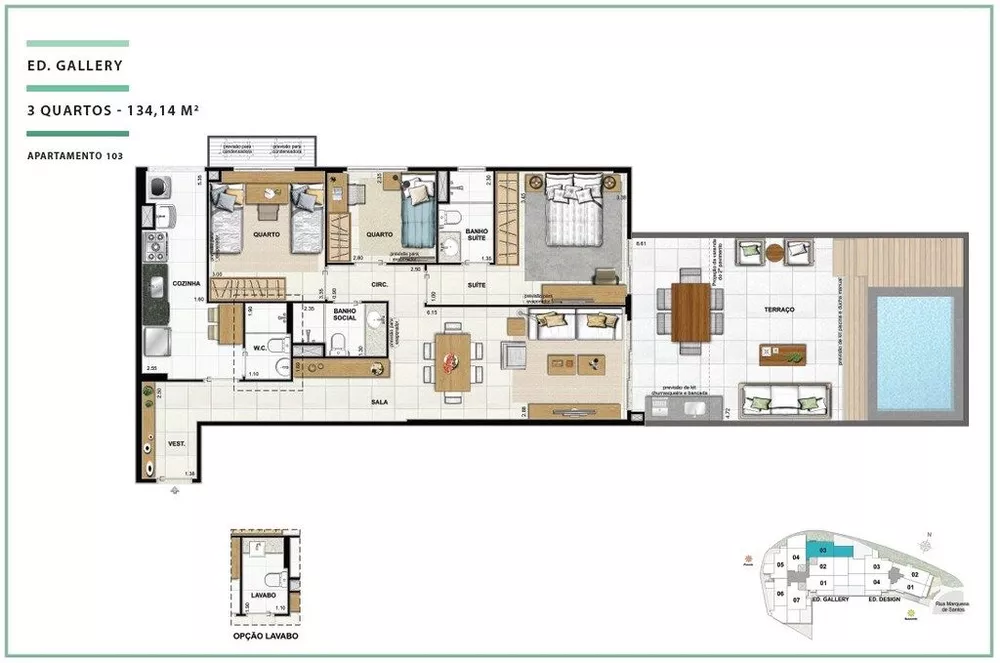 Apartamento, 3 quartos, 103 m² - Foto 8