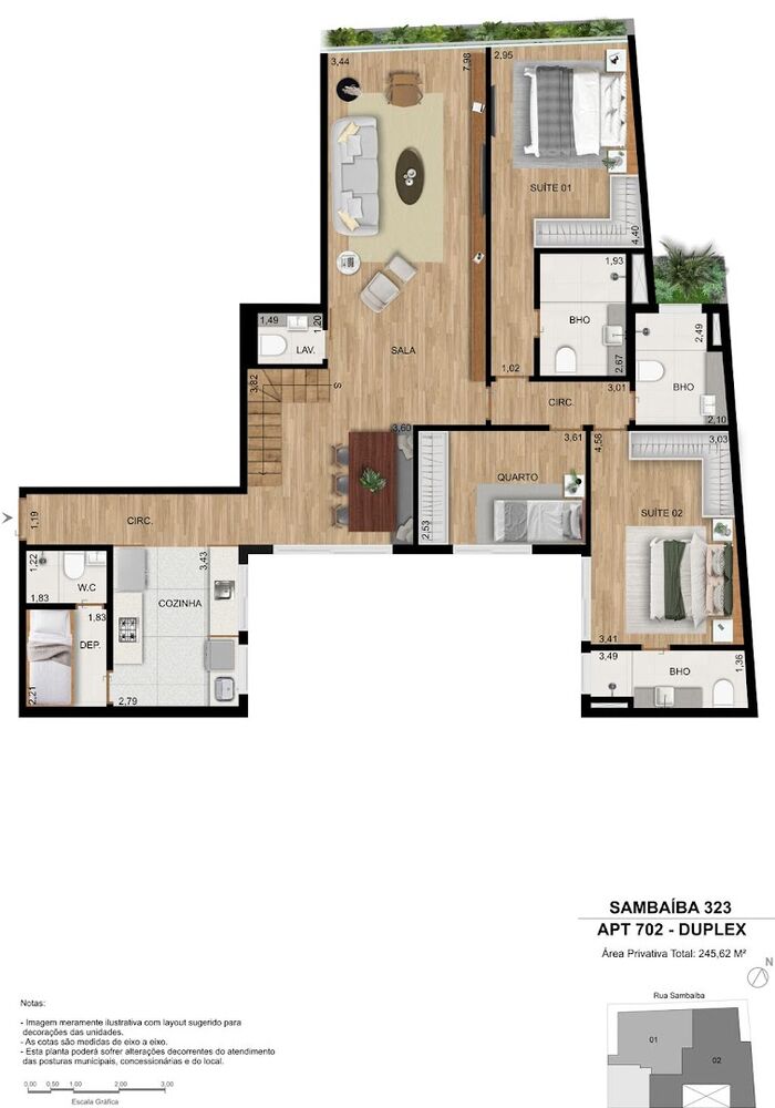 Cobertura à venda com 2 quartos, 200m² - Foto 11