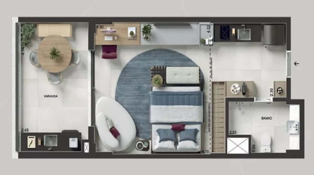 Apartamento, 1 quarto, 104 m² - Foto 12