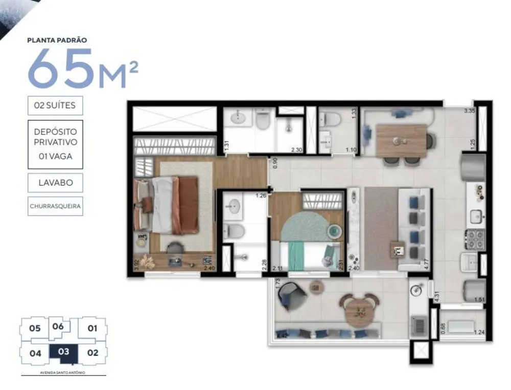 Apartamento, 2 quartos - Foto 6
