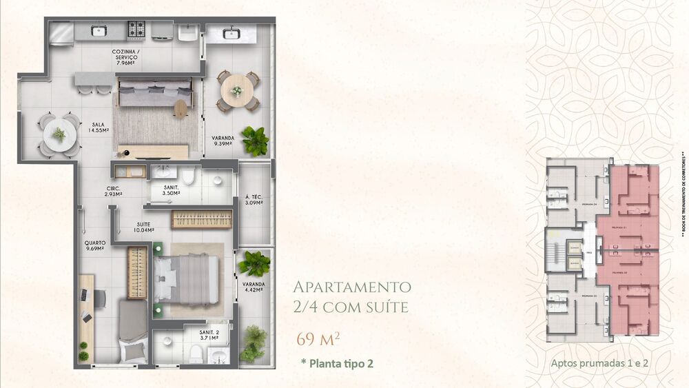 Apartamento à venda com 2 quartos, 63m² - Foto 7