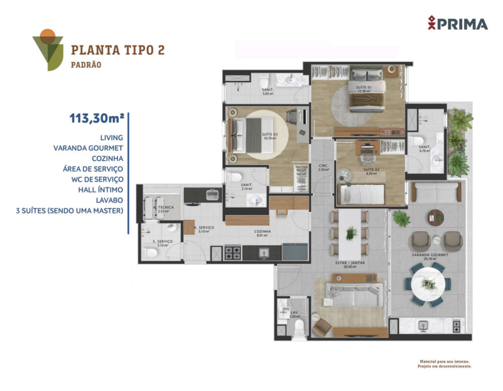 Apartamento, 3 quartos, 143 m² - Foto 12