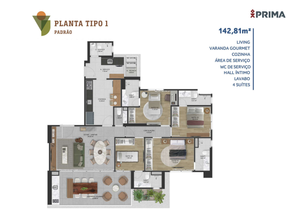 Apartamento, 3 quartos, 143 m² - Foto 11