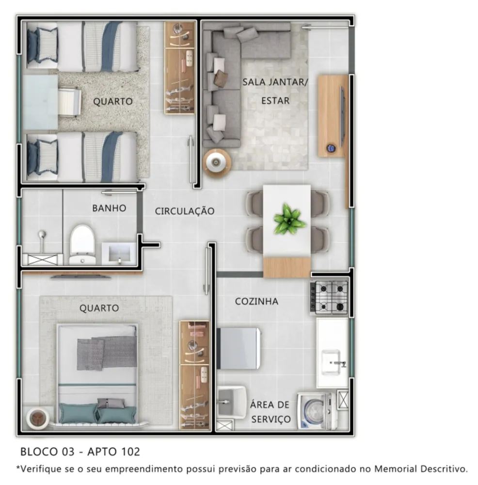 Apartamento, 2 quartos, 43 m² - Foto 7