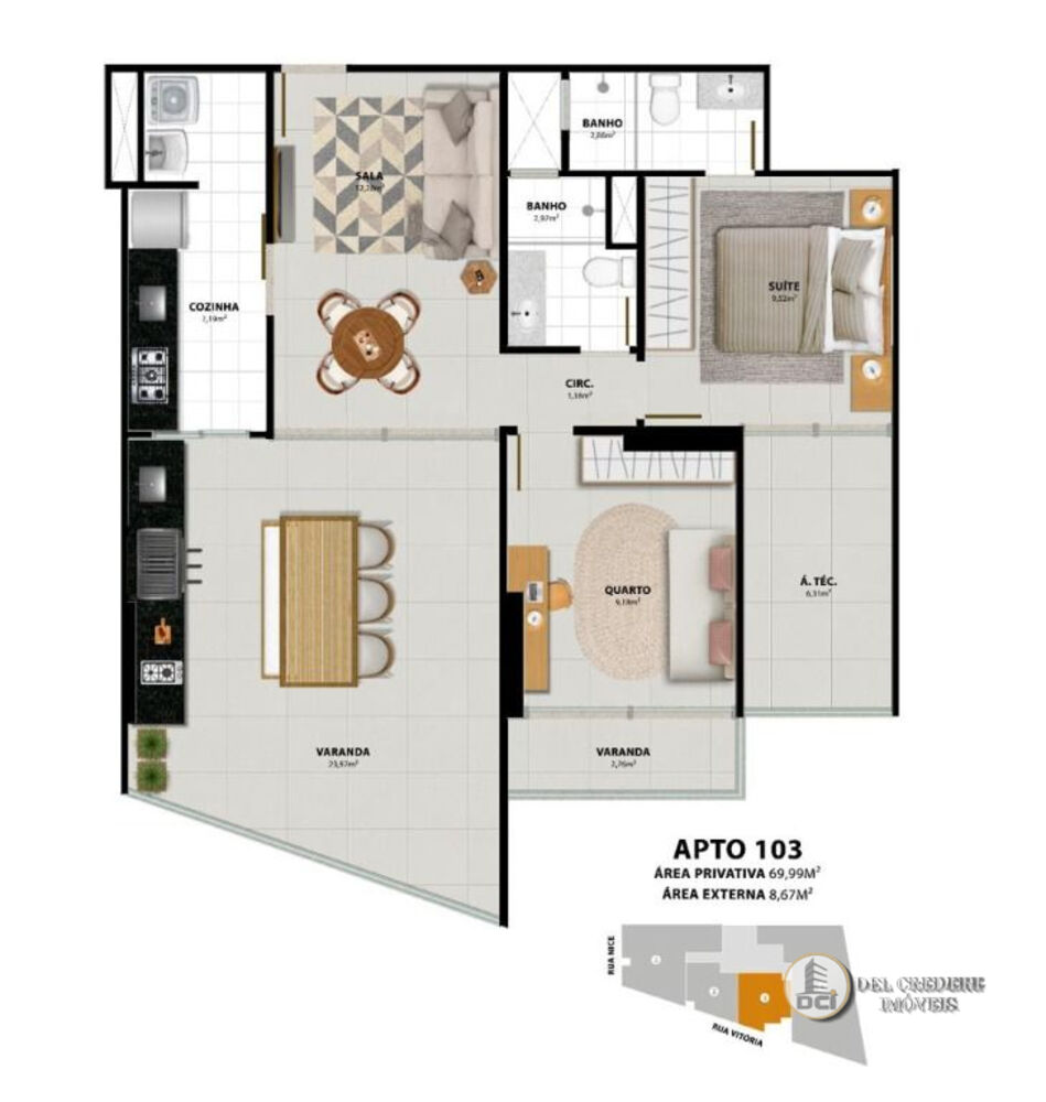 Apartamento à venda com 3 quartos, 70m² - Foto 15