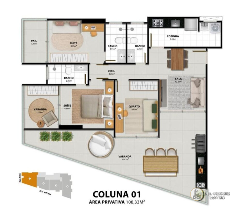 Apartamento à venda com 3 quartos, 70m² - Foto 18