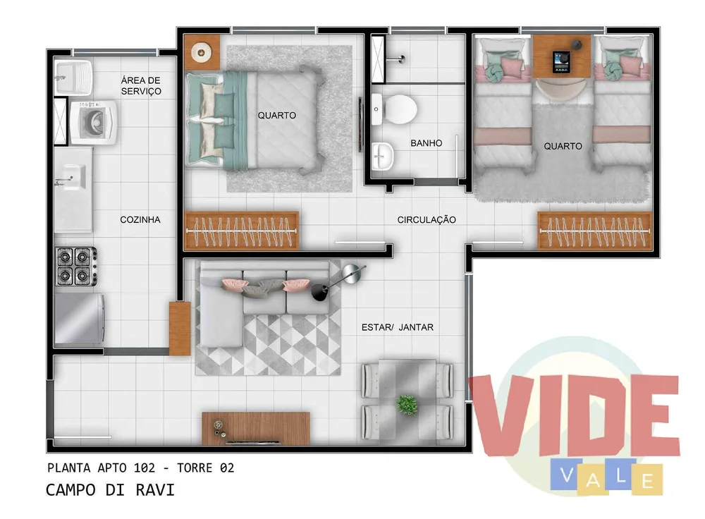 Apartamento, 2 quartos - Foto 6
