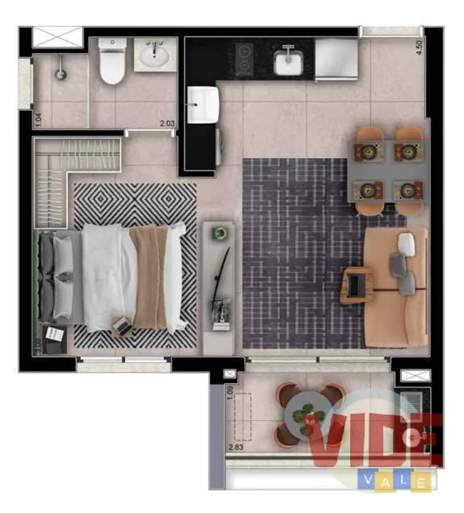 Apartamento, 1 quarto, 33 m² - Foto 10