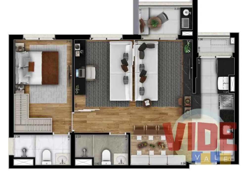 Apartamento, 1 quarto, 33 m² - Foto 11