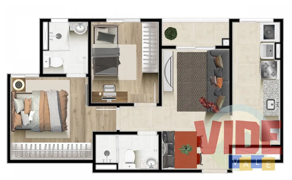 Apartamento, 2 quartos, 51 m² - Foto 9