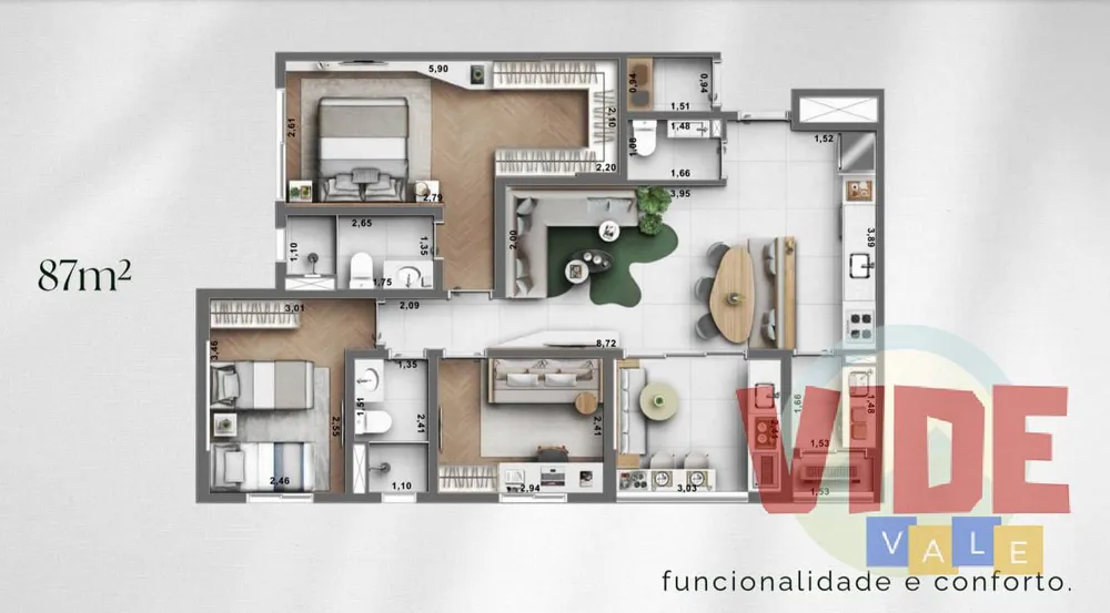 Apartamento, 3 quartos, 87 m² - Foto 4