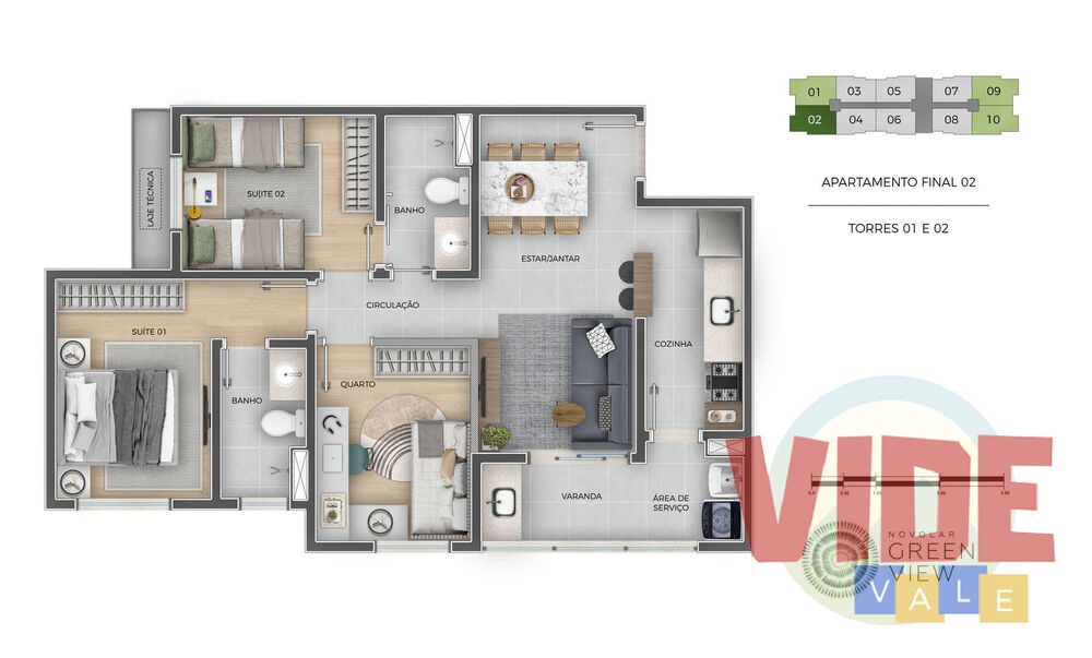 Apartamento, 3 quartos, 66 m² - Foto 31