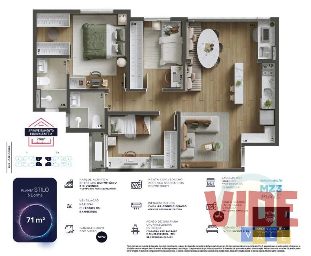 Apartamento, 2 quartos, 56 m² - Foto 3