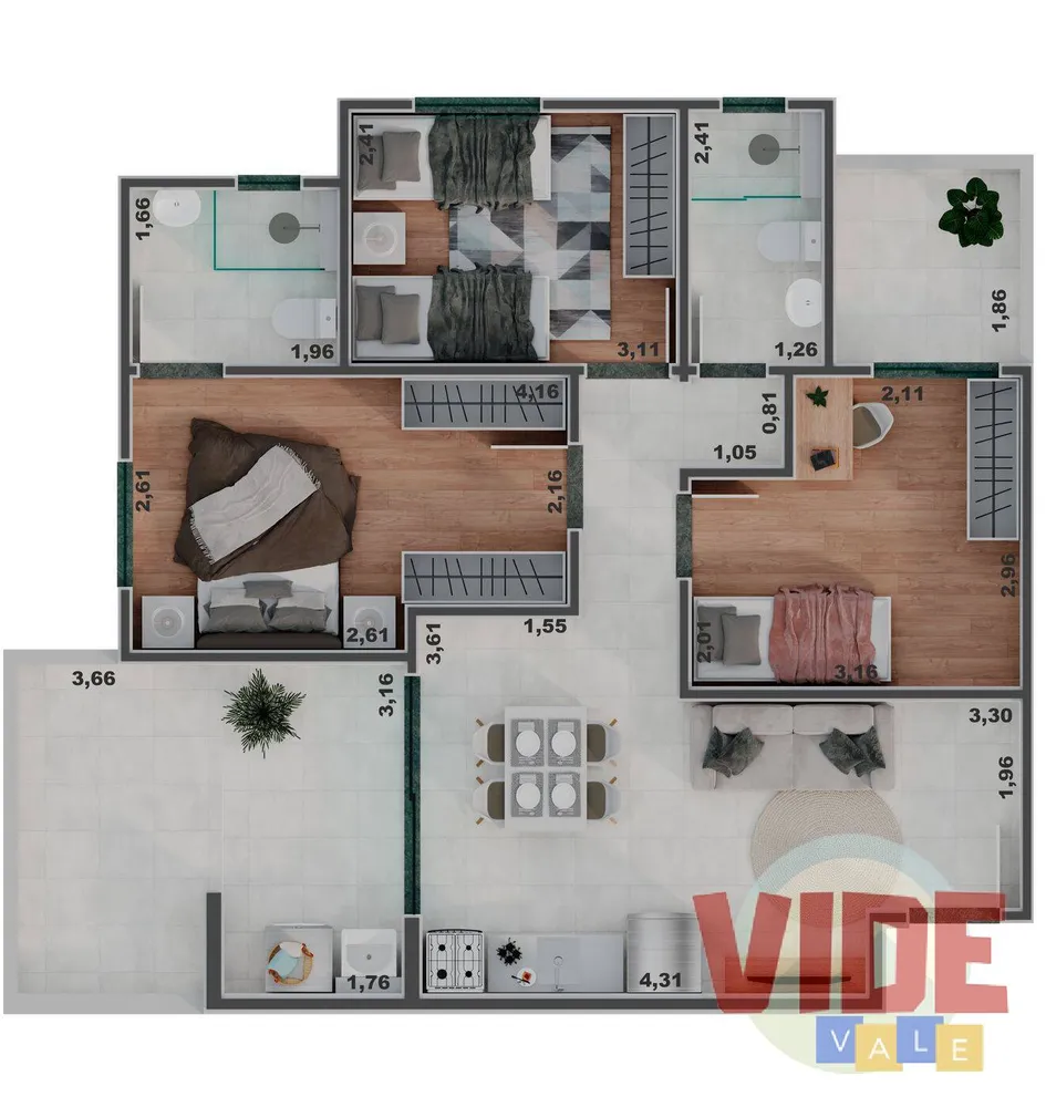 Apartamento, 2 quartos, 52 m² - Foto 7