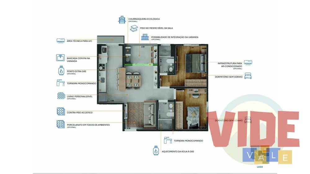Apartamento, 2 quartos, 55 m² - Foto 8