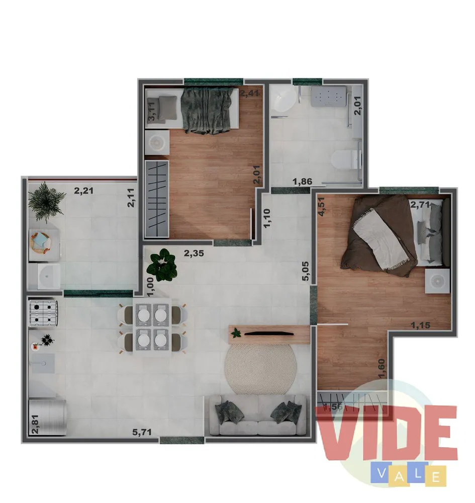 Apartamento, 3 quartos, 66 m² - Foto 3