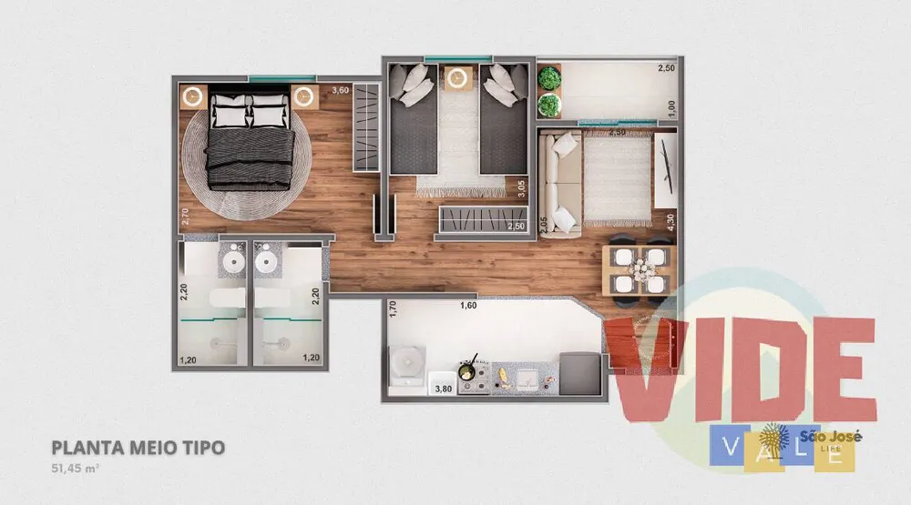 Apartamento, 2 quartos, 51 m² - Foto 6