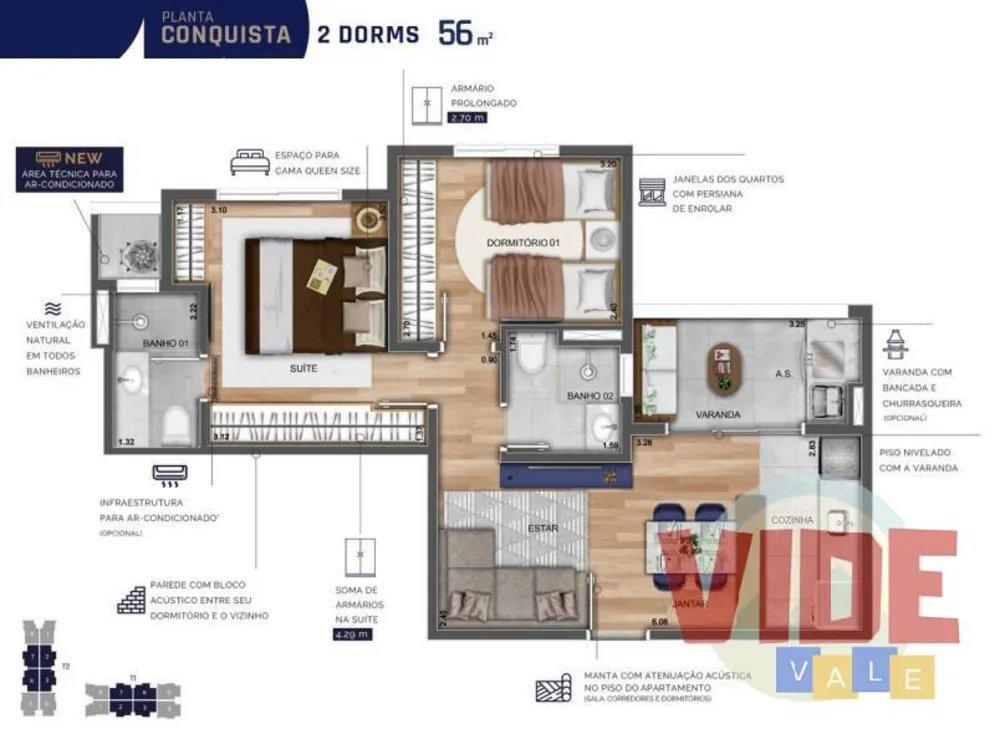Apartamento, 3 quartos, 76 m² - Foto 1