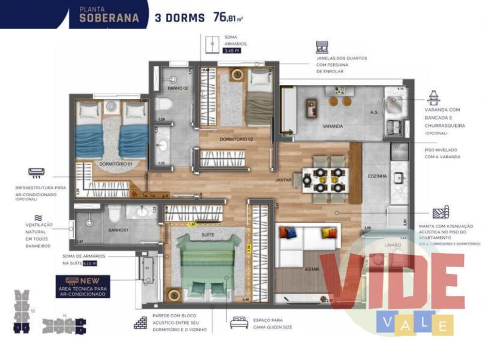 Apartamento, 3 quartos, 76 m² - Foto 7