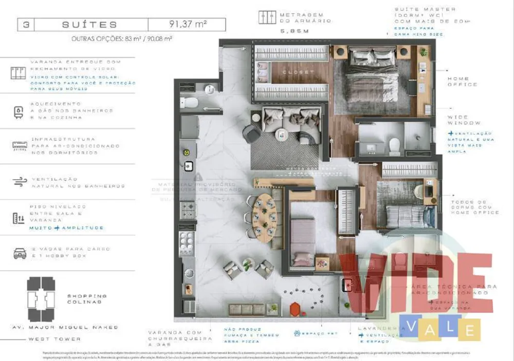 Apartamento, 2 quartos, 71 m² - Foto 7