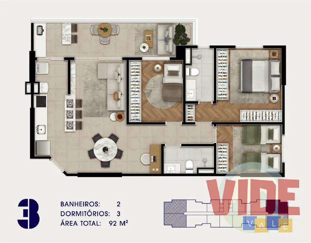 Apartamento, 2 quartos - Foto 8