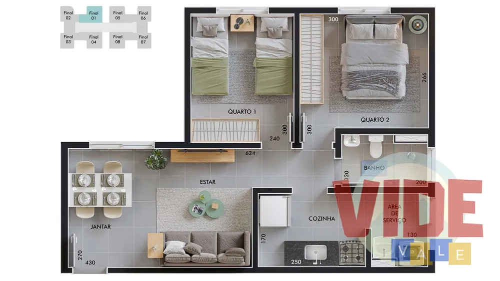 Apartamento, 2 quartos, 46 m² - Foto 7