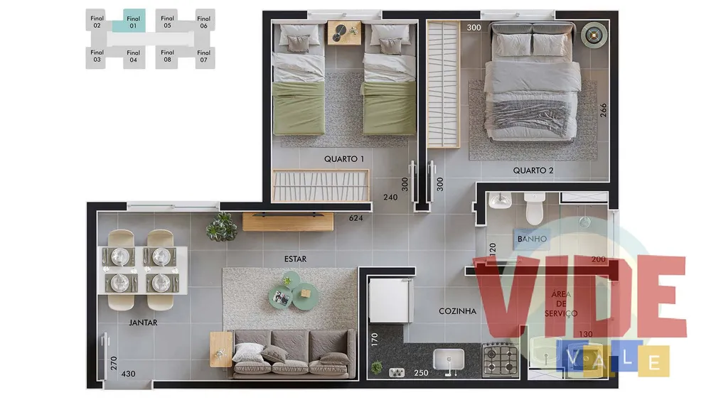 Apartamento, 2 quartos, 46 m² - Foto 8
