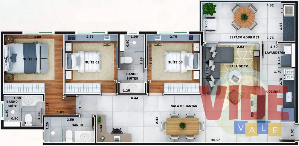 Apartamento, 2 quartos - Foto 3