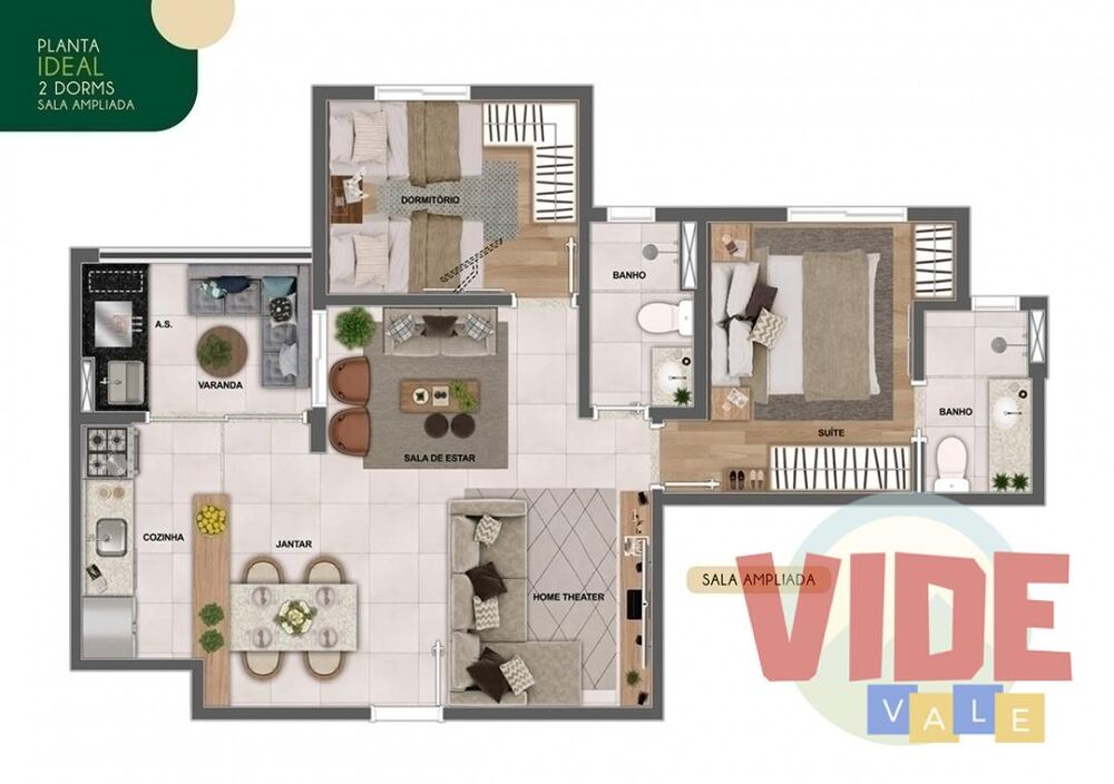 Apartamento, 3 quartos, 75 m² - Foto 2