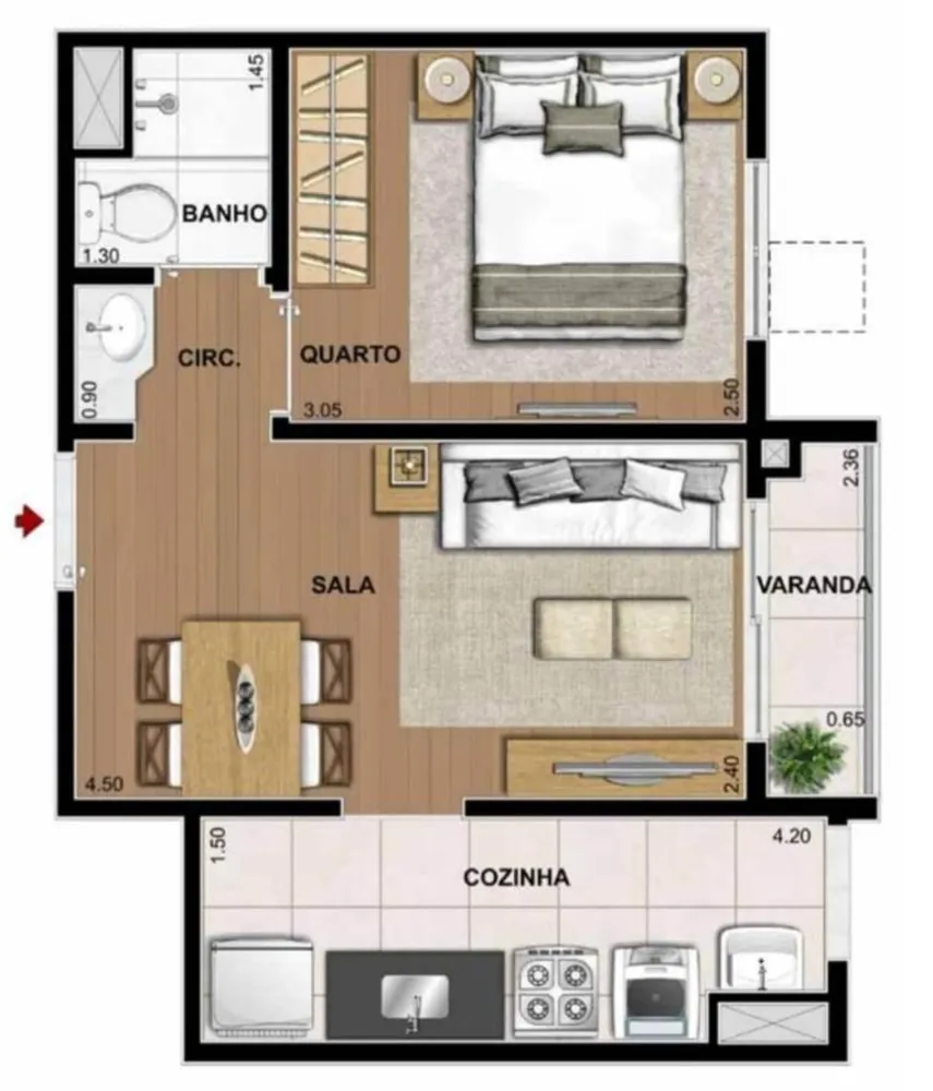 Apartamento, 2 quartos, 55 m² - Foto 4