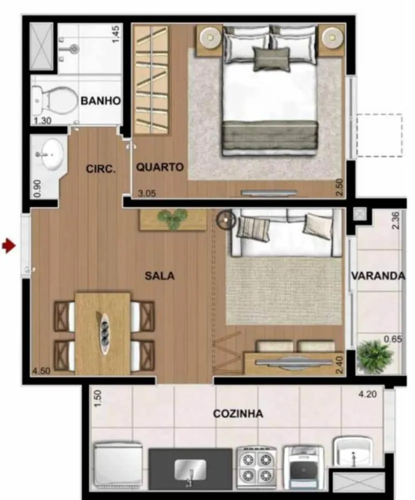 Apartamento, 2 quartos, 55 m² - Foto 11