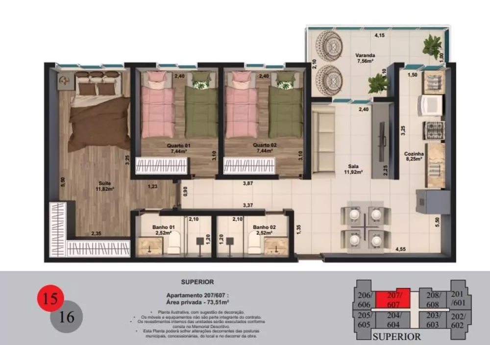 Apartamento, 2 quartos, 52 m² - Foto 19