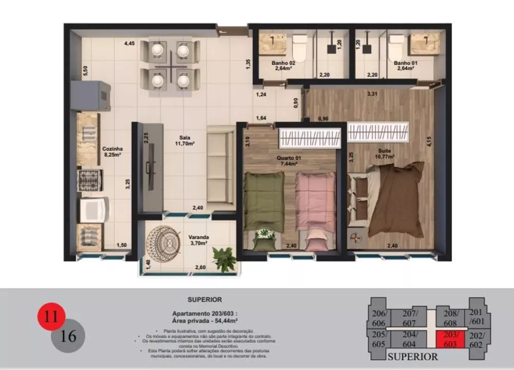 Apartamento, 2 quartos, 52 m² - Foto 16