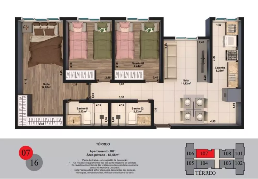 Apartamento, 2 quartos, 52 m² - Foto 14