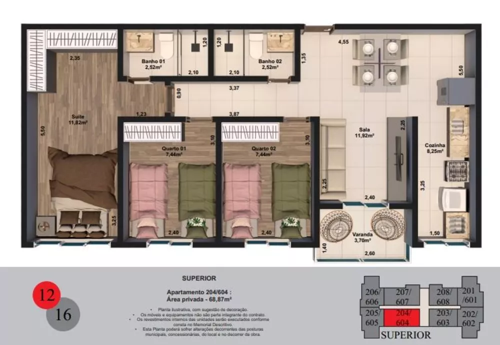 Apartamento, 2 quartos, 52 m² - Foto 17