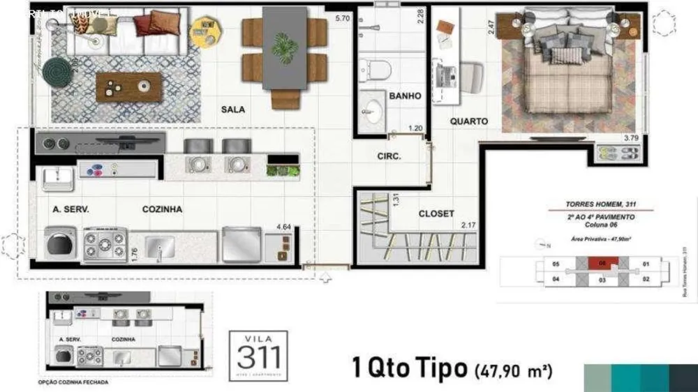 Apartamento, 2 quartos, 72 m² - Foto 12