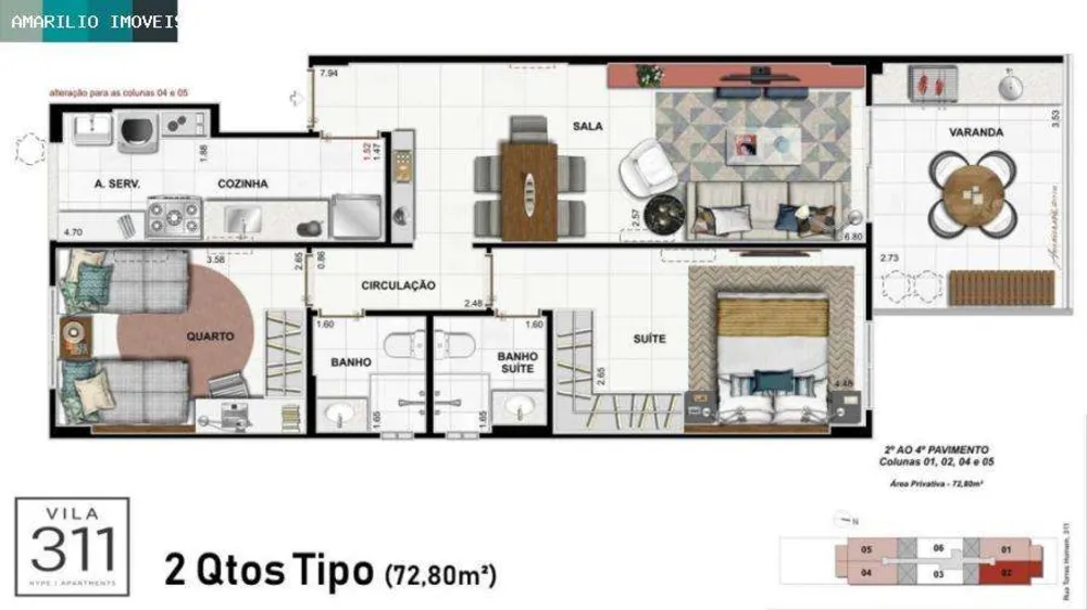 Apartamento, 2 quartos, 72 m² - Foto 10
